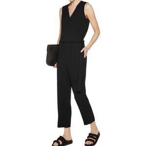 Theory Classic Black V-Neck Jumpsuit